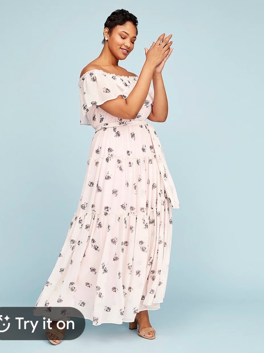 Lane Bryant Off-the-shoulder Ruffle Maxi Dress